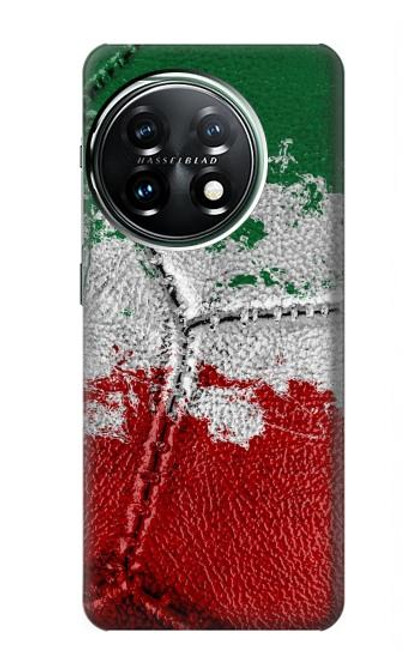 W3318 Italie Drapeau graphique Football Millésime Etui Coque Housse et Flip Housse Cuir pour OnePlus 11