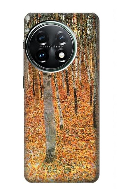 W3380 Gustav Klimt Bouleau Forêt Etui Coque Housse et Flip Housse Cuir pour OnePlus 11