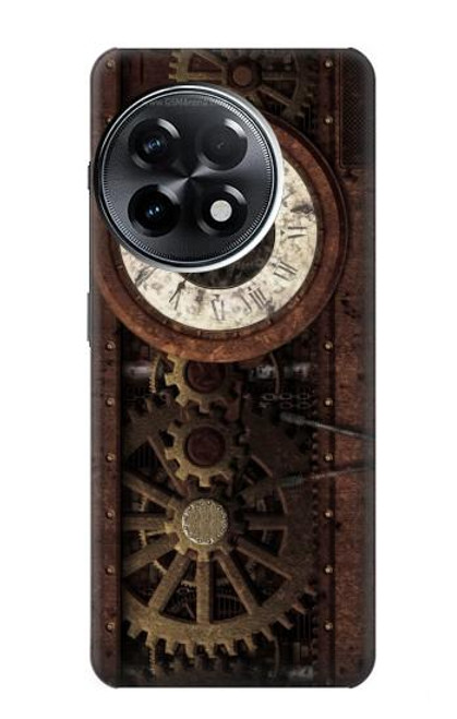 W3221 Gears steampunk Horloge Etui Coque Housse et Flip Housse Cuir pour OnePlus 11R