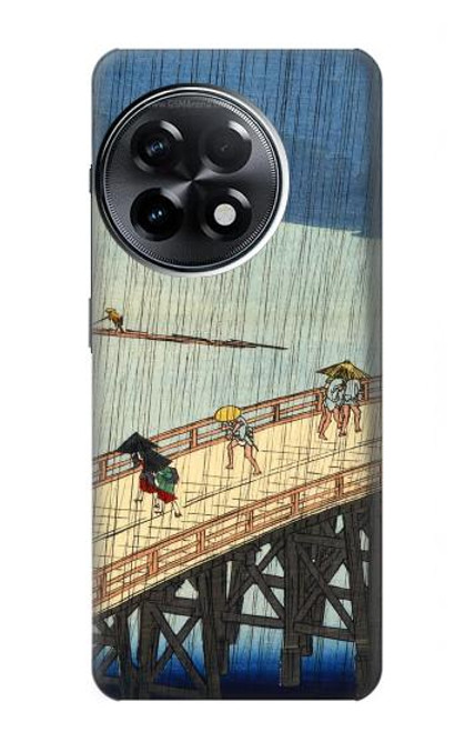 W3347 Utagawa Hiroshige douche soudaine Etui Coque Housse et Flip Housse Cuir pour OnePlus 11R