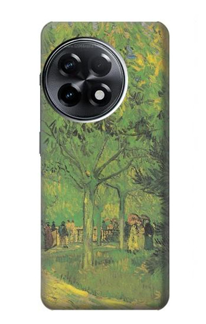 W3748 Van Gogh une ruelle dans un jardin public Etui Coque Housse et Flip Housse Cuir pour OnePlus 11R