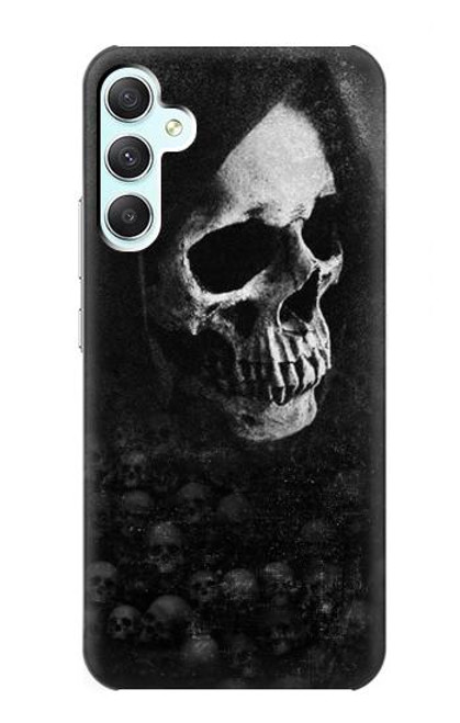 W3333 Crâne mort Faucheuse Etui Coque Housse et Flip Housse Cuir pour Samsung Galaxy A34 5G