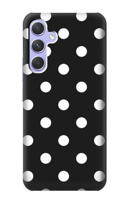 W2299 Noir Pois Etui Coque Housse et Flip Housse Cuir pour Samsung Galaxy A54 5G