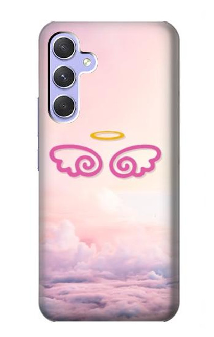 W2514 Ailes Ange mignon Etui Coque Housse et Flip Housse Cuir pour Samsung Galaxy A54 5G