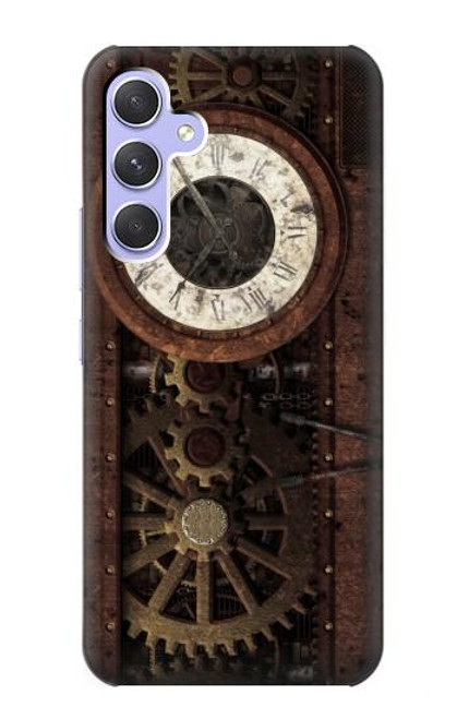 W3221 Gears steampunk Horloge Etui Coque Housse et Flip Housse Cuir pour Samsung Galaxy A54 5G