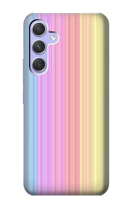 W3849 Couleurs verticales colorées Etui Coque Housse et Flip Housse Cuir pour Samsung Galaxy A54 5G