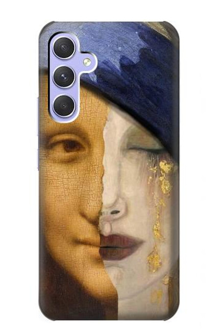 W3853 La Joconde Gustav Klimt Vermeer Etui Coque Housse et Flip Housse Cuir pour Samsung Galaxy A54 5G