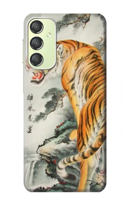 W1934 Peinture Tigre chinois Etui Coque Housse et Flip Housse Cuir pour Samsung Galaxy A24 4G