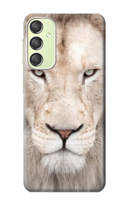 W2399 Lion Visage Etui Coque Housse et Flip Housse Cuir pour Samsung Galaxy A24 4G