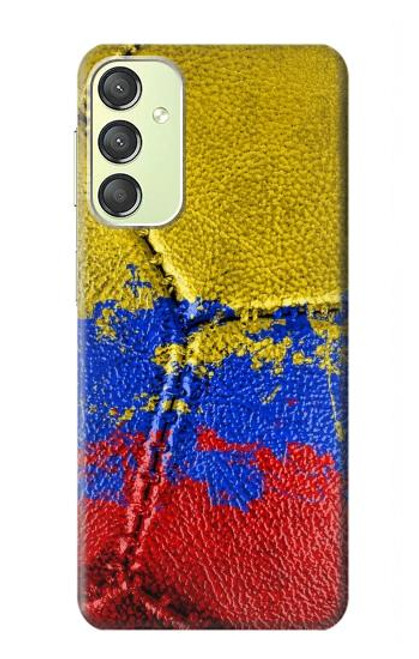 W3306 Colombie Drapeau de football graphique Millésime Etui Coque Housse et Flip Housse Cuir pour Samsung Galaxy A24 4G