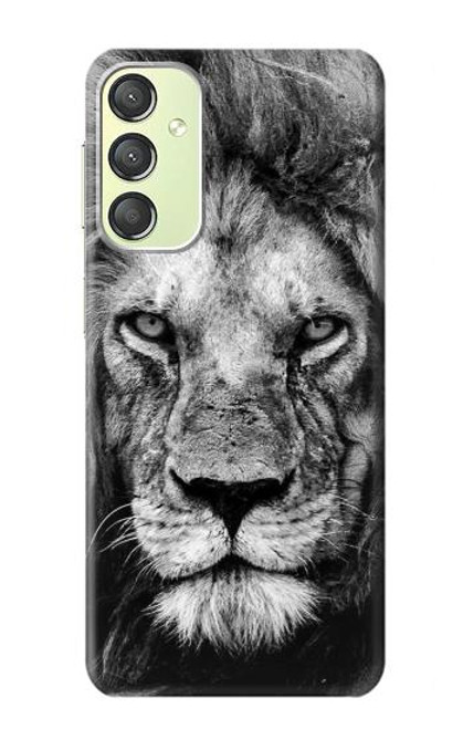 W3372 Lion Visage Etui Coque Housse et Flip Housse Cuir pour Samsung Galaxy A24 4G