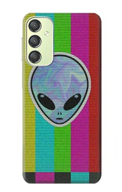 W3437 Extraterrestre Aucun signal Etui Coque Housse et Flip Housse Cuir pour Samsung Galaxy A24 4G