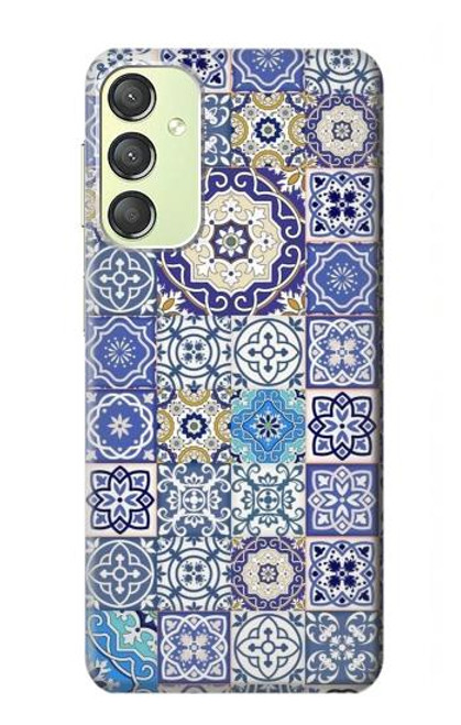 W3537 Motif marocain Mosaïque Etui Coque Housse et Flip Housse Cuir pour Samsung Galaxy A24 4G