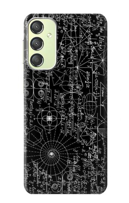 W3808 Tableau noir de mathématiques Etui Coque Housse et Flip Housse Cuir pour Samsung Galaxy A24 4G