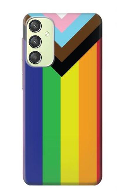 W3846 Drapeau de fierté LGBT Etui Coque Housse et Flip Housse Cuir pour Samsung Galaxy A24 4G