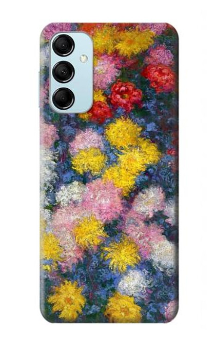 W3342 Claude Monet Chrysanthèmes Etui Coque Housse et Flip Housse Cuir pour Samsung Galaxy M14