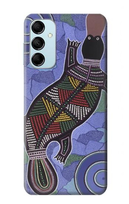 W3387 Platypus Art aborigène d'Australie Etui Coque Housse et Flip Housse Cuir pour Samsung Galaxy M14