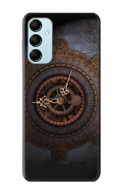 W3908 Horloge Vintage Etui Coque Housse et Flip Housse Cuir pour Samsung Galaxy M14