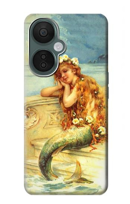 W3184 Peinture Petite Sirène Etui Coque Housse et Flip Housse Cuir pour OnePlus Nord CE 3 Lite, Nord N30 5G