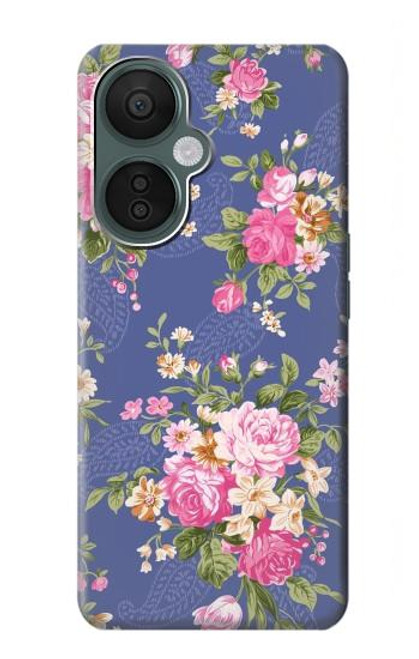 W3265 Motif Fleur millésimé Etui Coque Housse et Flip Housse Cuir pour OnePlus Nord CE 3 Lite, Nord N30 5G