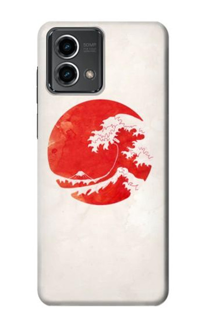 W3237 Waves Japon Drapeau Etui Coque Housse et Flip Housse Cuir pour Motorola Moto G Stylus 5G (2023)