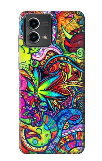 W3255 Motif Art coloré Etui Coque Housse et Flip Housse Cuir pour Motorola Moto G Stylus 5G (2023)