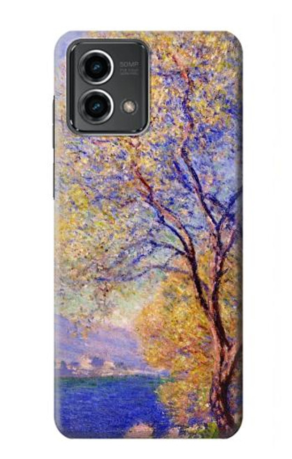 W3339 Claude Monet Antibes vue des jardins Salis Etui Coque Housse et Flip Housse Cuir pour Motorola Moto G Stylus 5G (2023)