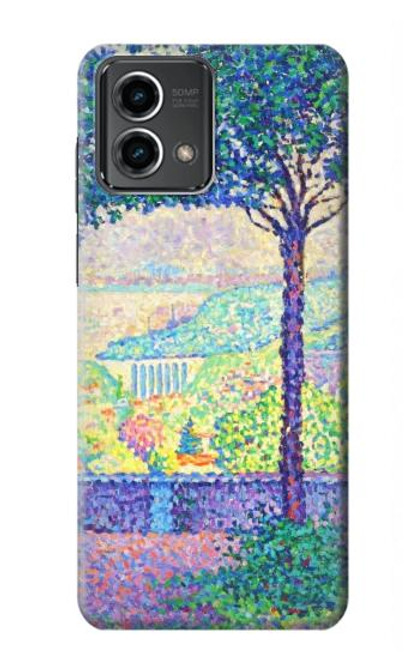 W3349 Paul Signac Terrasse de Meudon Etui Coque Housse et Flip Housse Cuir pour Motorola Moto G Stylus 5G (2023)