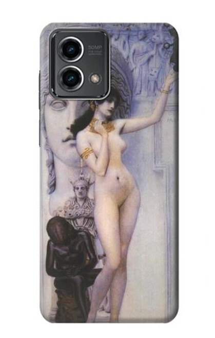 W3353 Gustav Klimt Allégorie de la sculpture Etui Coque Housse et Flip Housse Cuir pour Motorola Moto G Stylus 5G (2023)