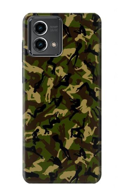 W3356 Camo camouflage de fille Etui Coque Housse et Flip Housse Cuir pour Motorola Moto G Stylus 5G (2023)