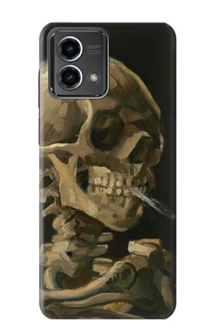 W3358 Vincent Van Gogh Skeleton cigarette Etui Coque Housse et Flip Housse Cuir pour Motorola Moto G Stylus 5G (2023)