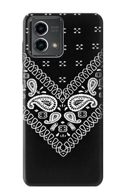 W3363 Motif Bandana Noir Etui Coque Housse et Flip Housse Cuir pour Motorola Moto G Stylus 5G (2023)