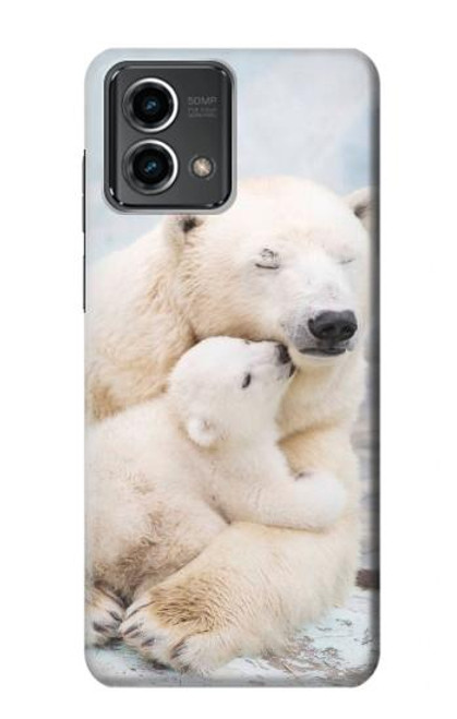 W3373 Famille d'ours polaire Etui Coque Housse et Flip Housse Cuir pour Motorola Moto G Stylus 5G (2023)