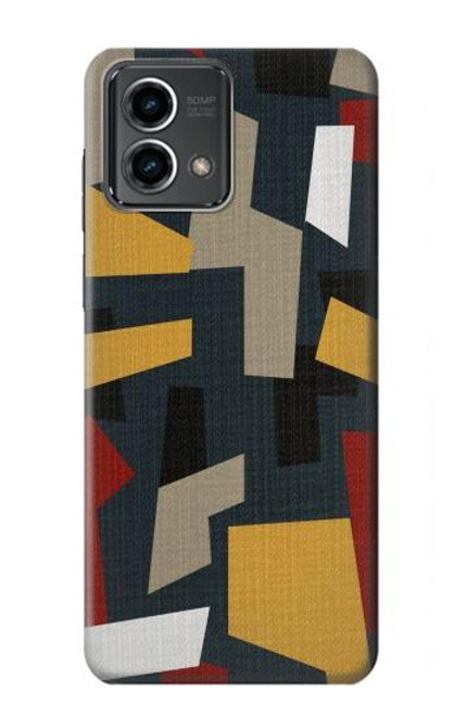 W3386 Résumé Tissu Texture Etui Coque Housse et Flip Housse Cuir pour Motorola Moto G Stylus 5G (2023)