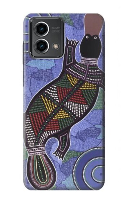 W3387 Platypus Art aborigène d'Australie Etui Coque Housse et Flip Housse Cuir pour Motorola Moto G Stylus 5G (2023)