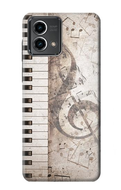 W3390 Note de musique Etui Coque Housse et Flip Housse Cuir pour Motorola Moto G Stylus 5G (2023)