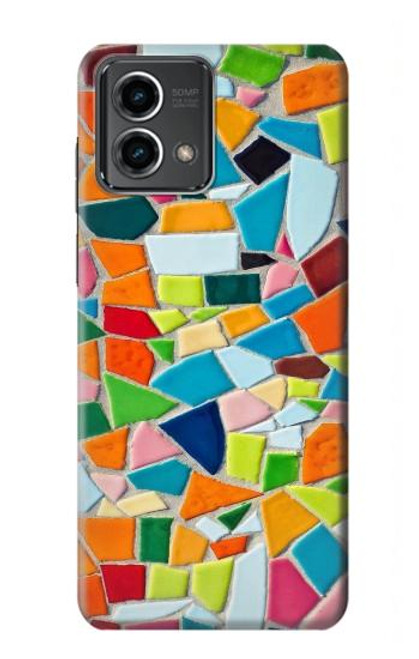 W3391 Art abstrait carreaux de mosaïque graphique Etui Coque Housse et Flip Housse Cuir pour Motorola Moto G Stylus 5G (2023)