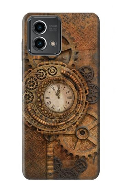 W3401 Horloge vitesse Steampunk Etui Coque Housse et Flip Housse Cuir pour Motorola Moto G Stylus 5G (2023)