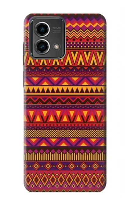 W3404 Aztèques Motif Etui Coque Housse et Flip Housse Cuir pour Motorola Moto G Stylus 5G (2023)