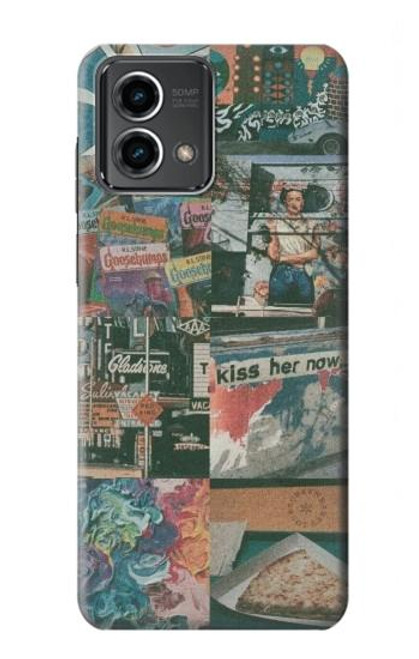 W3909 Affiche ancienne Etui Coque Housse et Flip Housse Cuir pour Motorola Moto G Stylus 5G (2023)