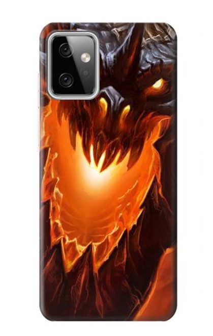 W0414 Dragon de feu Etui Coque Housse et Flip Housse Cuir pour Motorola Moto G Power (2023) 5G