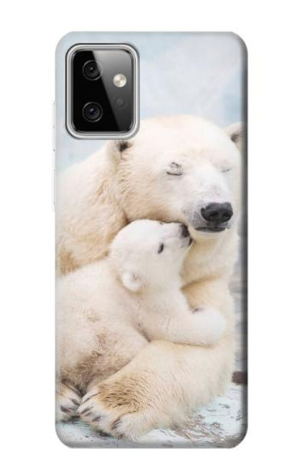 W3373 Famille d'ours polaire Etui Coque Housse et Flip Housse Cuir pour Motorola Moto G Power (2023) 5G