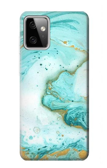 W3399 Vert Marbre Imprimer Graphique Etui Coque Housse et Flip Housse Cuir pour Motorola Moto G Power (2023) 5G