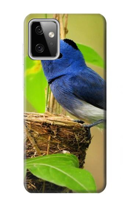 W3839 Oiseau bleu du bonheur Oiseau bleu Etui Coque Housse et Flip Housse Cuir pour Motorola Moto G Power (2023) 5G