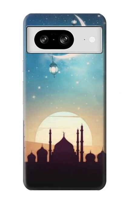 W3502 Coucher de soleil islamique Etui Coque Housse et Flip Housse Cuir pour Google Pixel 8