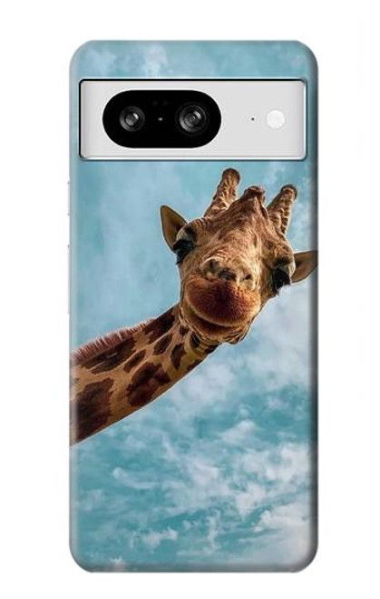 W3680 Girafe de sourire mignon Etui Coque Housse et Flip Housse Cuir pour Google Pixel 8