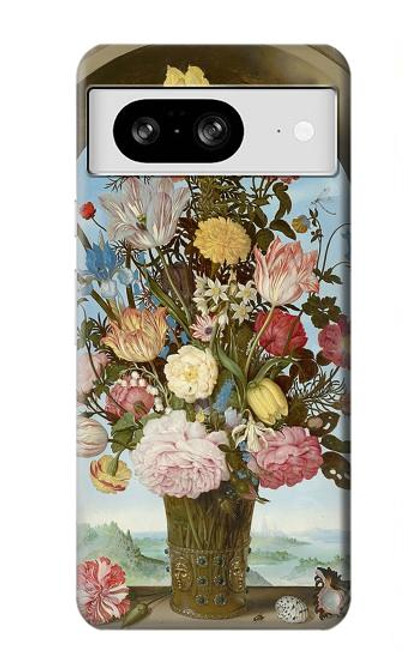 W3749 Vase de fleurs Etui Coque Housse et Flip Housse Cuir pour Google Pixel 8