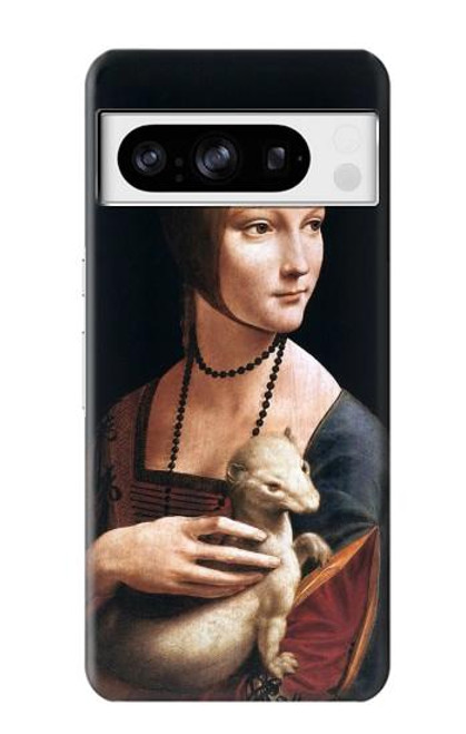 W3471 Lady hermine Leonardo da Vinci Etui Coque Housse et Flip Housse Cuir pour Google Pixel 8 pro