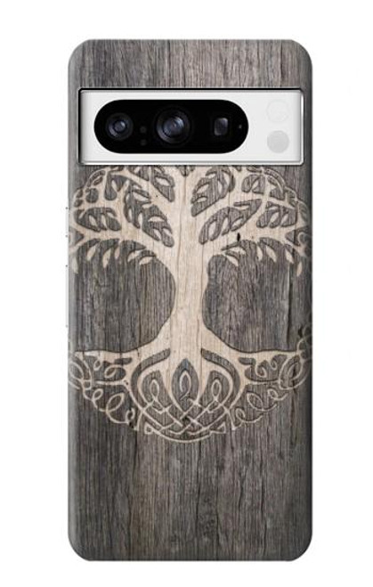 W3591 Viking Arbre de vie Symbole Etui Coque Housse et Flip Housse Cuir pour Google Pixel 8 pro