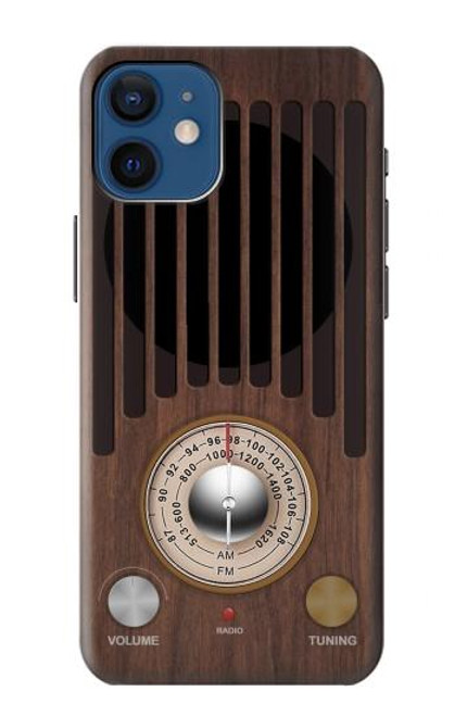 W3935 Graphique du tuner radio FM AM Etui Coque Housse et Flip Housse Cuir pour iPhone 12 mini